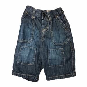 Gap Baby Dark Wash Wide Leg Jeans Knee Patches